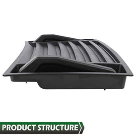 GRAND ORANGE Hood Grille Grill Handles Hood Vent Grille Covers Trim Compatible with Hummer H2 2003-2009 GM25928163