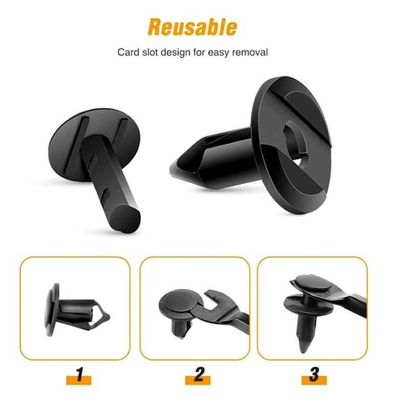 Mounting Clips, 100 Pieces Car Bumper Plastic Rivets, Bumper Expansion
