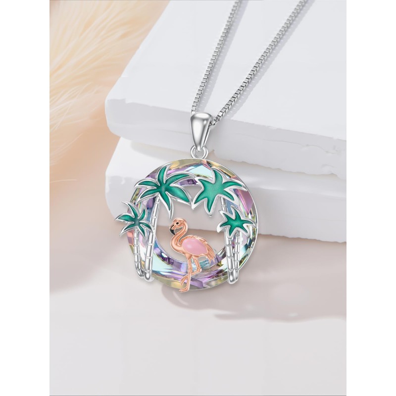 Midari Necklace, Sterling Silver, artificial crystal