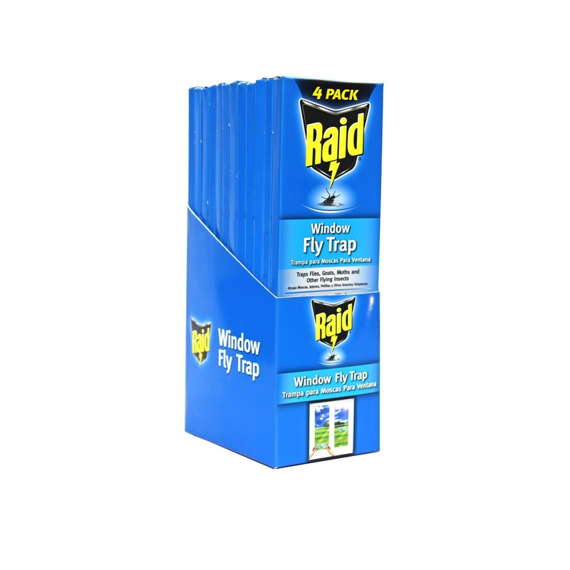 Raid Window Fly Trap, 4 Count (Pack of 12)