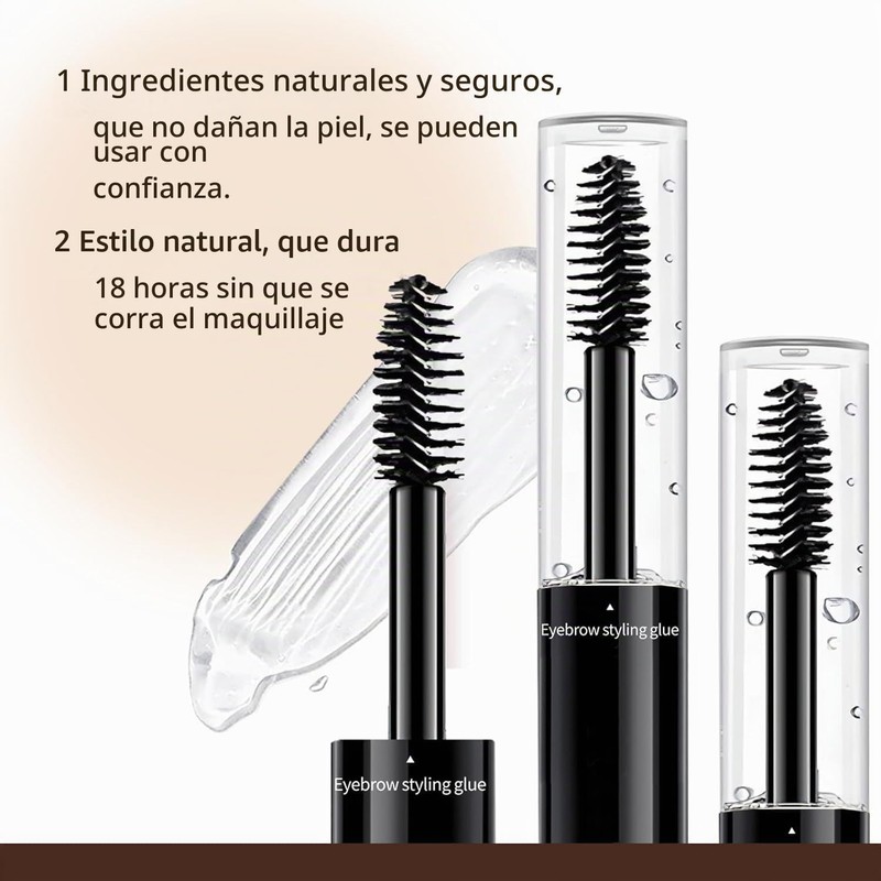 Gel para Cejas de Doble Extremo con Color, Fijador de