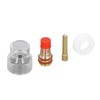6 Pcs TIG Torch Glass Cup Collet Kit 2.4MM Glass