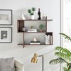 Danya B. Manasa Floating Geometric Kilter Two-Tier Wall Shelf -
