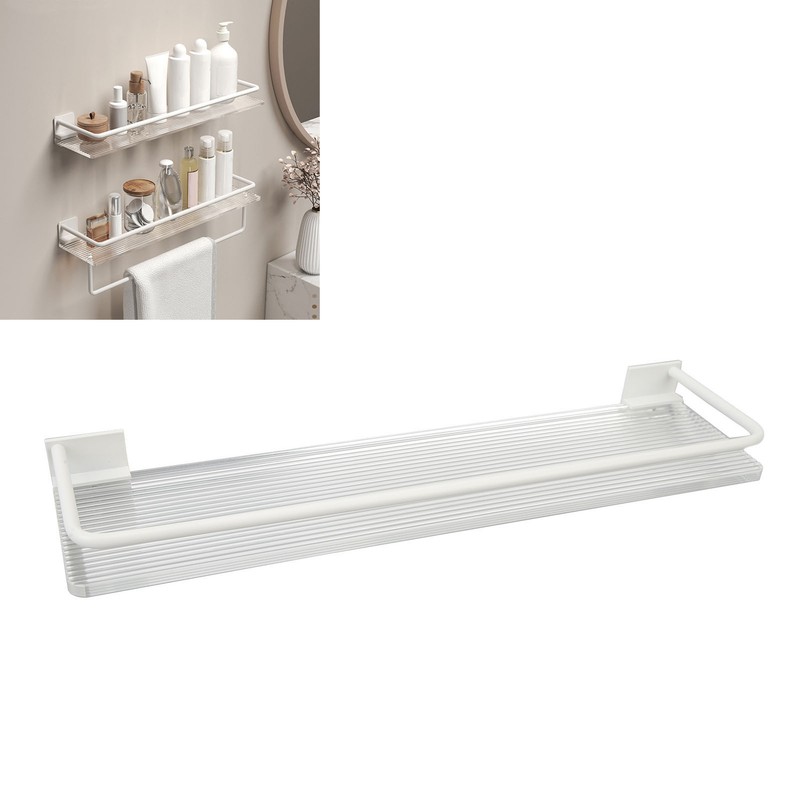 Bathroom Wall Shelf Punch Free Acrylic and Space Aluminum Wall