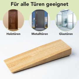 BAM BOO BOX Trstopper rutschfest aus 100% FSC Bambus - 2er Set Trkeil aus Holz - Fester Trstopper boden mit Gummi - Trkeile fr alle B?den - Holzkeile fr alle Arten von Tren - Door stopper