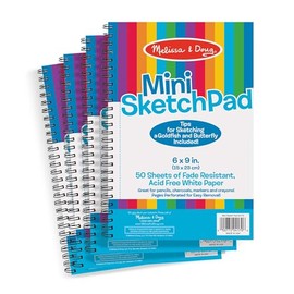 Melissa & Doug Mini-Sketch - Almohadilla de Espiral (6 x 9 Pulgadas), Paquete de 4