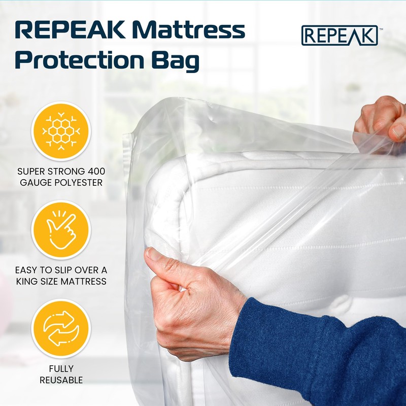 Waterproof Mattress Protector Bag for Moving House or Storage, Strong