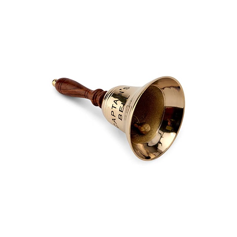 NKlaus Captain's Bell 11582 21 cm Brass Engraved Hand Bell