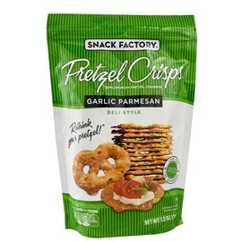 Snack Factory Pretzel Crisps Deli Style Garlic Parmesan -- 7.2 oz - 2 pc