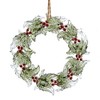 Birch Berry Wreath With Glitter Ornament