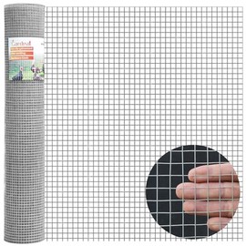 16in x 50ft 19 Gauge 1/2 Inch Hardware Cloth - Double Hot-Dipped Galvanized After Welding Steel Mesh - Duty Rust Proof Fencing for Gardens, Chicken Coops & Poultry Animal Netting Cage Screen