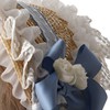 Tea Party Sun Hat Straw Plaited Lace Ribbon Tie Flowers
