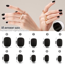 288 Pieces Nails for Sticking, Short Artificial Nails, 12 Colours, False Nails, Matte Colourful Fingernails, DIY Nail Art, Nail Art for Women, with Glue Pads (C)