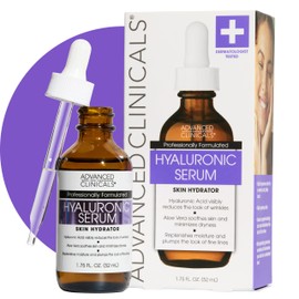 ADVANCED CLINICALS SUERO FACIAL ACIDO HIALURONICO HIDRATANTE CON VITAMINA C Y E, TE VERDE Y ALOE VERA 52ML                                            