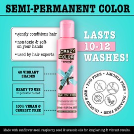 Crazy Color Hair Dye - Vegan and Cruelty-Free Semi Permanent Hair Color - Temporary Dye for Pre-lightened or Blonde Hair - No Peroxide or Developer Required (LAVENDER)