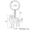 LONYOO Stainless Steel Cute Dog Keyring Pets Dog Gifts for