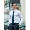 HISDERN Men's Wedding Ties and Pocket Square Solid Tie Cufflinks