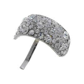 VingTAINE H7183-S Bijou Curve Hair Cuff, Pony Hook, Easy Arrangement, Hair Accessory, Silver