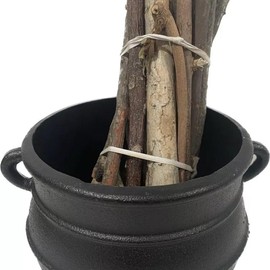 Oggun Caldero 7" De Guerreros  carga de 21 palos Santeria Ifa Religion Tools