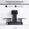 Ultimate Unicorn Black Waterfall Bathroom Faucet, 4 Inch Bathroom Sink