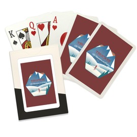 Lantern Press Truckee, Skier in The Mountains, Litho, (52 Playing Cards, Poker Size Card Deck with Jokers)