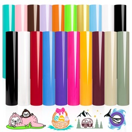 WRAPXPERT Iron on Vinyl 20 Packs HTV Heat Transfer Vinyl for Tshirts,12x10in Classic Color Iron on Vinyl for DIY Design,Compatible with Most Machines