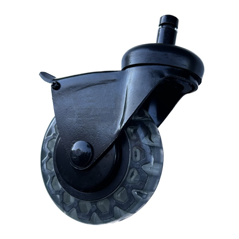 ACE 2 Pack Upgraded 3" Clear Caster Wheel with Brake