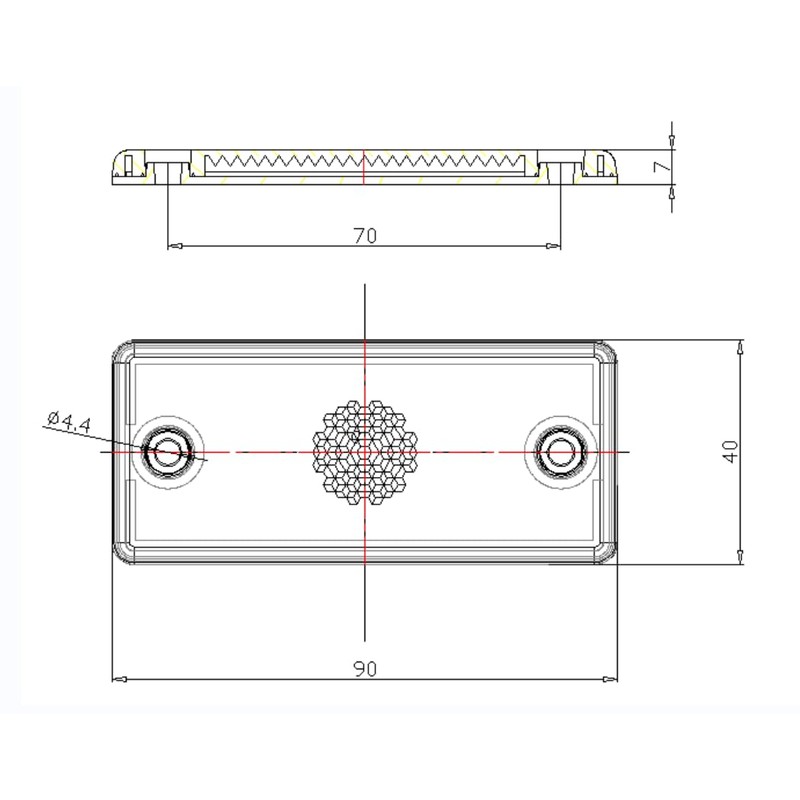 Grendle 2 pack 90mm x 40mm CLEAR Reflector for Cavaran