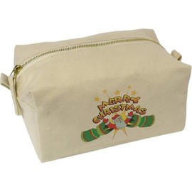 'Christmas Bonbon' Canvas Wash Bag/Makeup Case (CS00040983)