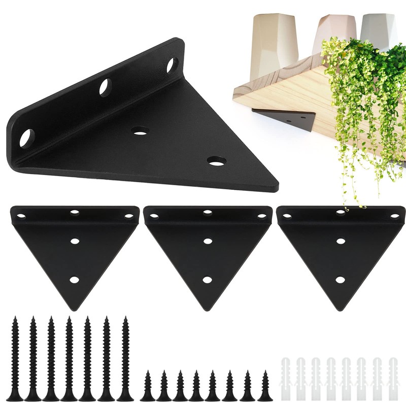 SENENQU Pack of 4 8 cm Floating Shelf Brackets, Invisible