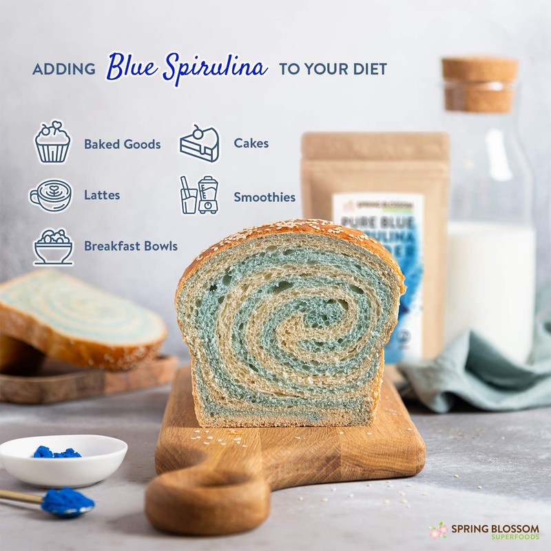 Spring Blossom 75G Blue Spirulina Powder 100% Natural Phycocyanin Vibrant