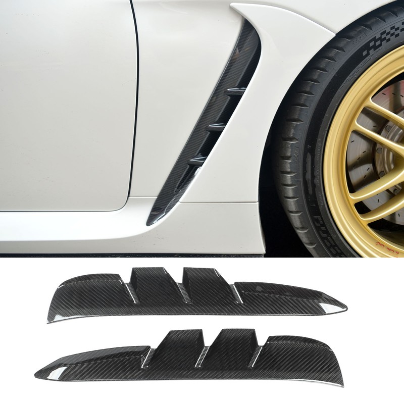 2PCS Side Vent Frame Cover Dry Carbon Fiber Material Replacement