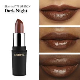 Mented Cosmetics | Semi Matte Nude Lipstick, Dark Night | Vegan, Paraben-free, Cruelty-free | Brown, Dark, Long Lasting Lipstick