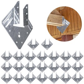 Hurricane Ties for Rafters 24 Pack, 18-Gauge Hurricane Roof Straps for Shed, Heavy Duty Galvanized Rafter Ties, Hurricane Wood Clips Rafter Brackets Joist Brackets