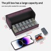 TOMSKYE Multi-functional Pill Case, Large Capacity, Surface Wool, Stylish, Portable