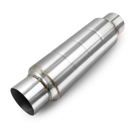 Stainless Steel 2 Inch Resonator Exhaust, Performance 2" Muffler Exhaust (Polished)