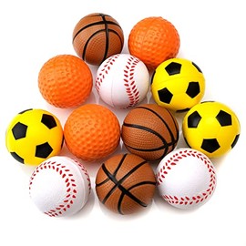 Chiwava 12 Unidades 1,6 Pulgadas Suave Goma Espuma Gato Juguete Pelota Esponja Deporte Bolas Gatito Juguete Interactivo Colores Surtidos