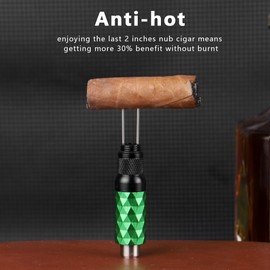 Phoelux Cigar Punch Multitool 4-in-1 Cigar Draw Enhancer Tool, Twin Needle, Retractable and Screw Out Cigar Double End Punch-2 Size Blades Cigar Hole Opener with Gift Box (Black Green)