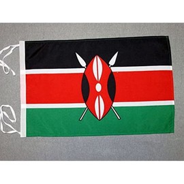 AZ FLAG Kenya Flag 18'' x 12'' cords - Kenyan SMALL flags 30 x 45cm - Banner 18x12 in