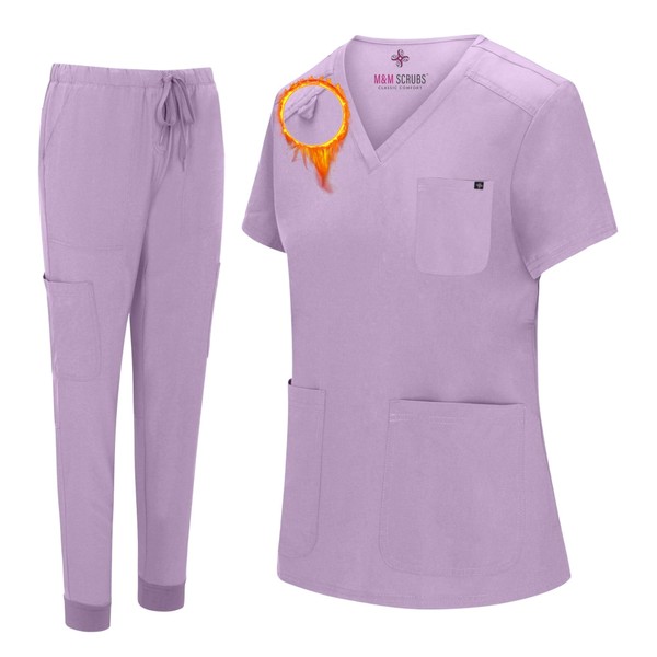 M&M SCRUBS Women's Essential Jogger Scrub Set Nursing Uniform 10