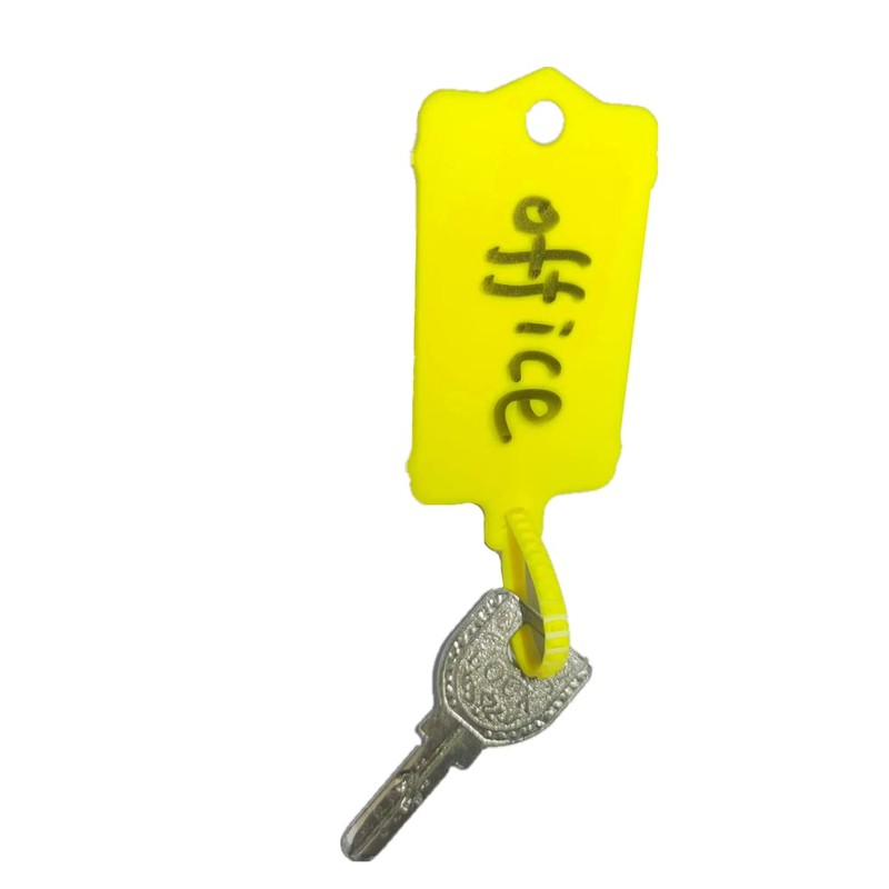 100pcs Reusable Blank Plastic Tags Ties Key Tags 1.45"*2.48" Serrated