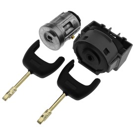 YINETTECH Ignition Switch and Barrel Lock Cylinder with 2 Keys Compatible with Ford Transit MK7