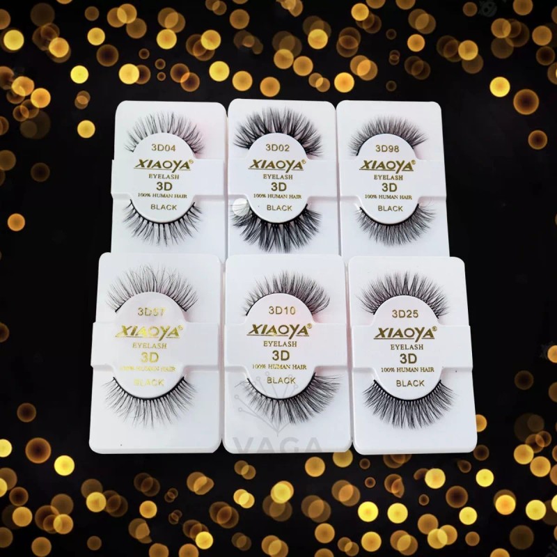 Vaga 12 Pares Pestañas Postizas 3d Naturales Volumen