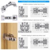 Zocipro Pack of 4 Hinge Folding Fittings, 90/170 Degree Folding