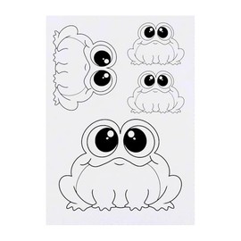 Azeeda 4 x 'Molliger Frosch' Temporäre Tattoos - Wasserfest, Hautfreundlich & Ungiftig · Transfers in Verschiedenen Größen (TO00075440)