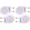 4 Pack of White EU 2-pin Plug - Portable Plug-in