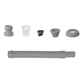 1-1/4" Expandable Flexible Universal Drain,Odor Resistant Universal Drain Wash Basin S Tube Down Tube P Trap (Grey)