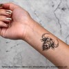 4 x 'African Buffalo' Temporary Tattoos - Water Resistant, Skin-Safe,