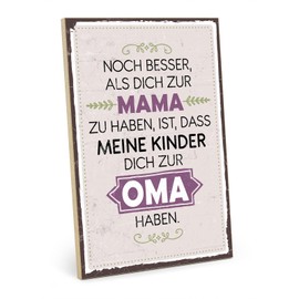 TypeStoff HS-00403 Wooden Sign with Saying - Grandma - Vintage Sign as a Gift and Decoration on the Theme of Mother, Grandmother and Family