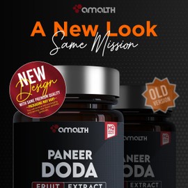 AMALTH Paneer Doda Extract 1000 mg, 120 Capsules Non-GMO & Gluten Free Herbal Ayurvedic Supplement
